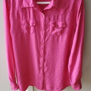 Women's Wrangler Cowgirl Western Blouse Shirt Size L